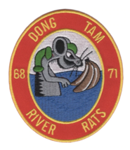 4&quot; Navy Dong Tam River Rat Vietnam Embroidered Patch - £22.74 GBP
