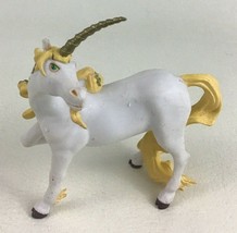 Papo White Unicorn Green Eyes Horse 4&quot; Action Figure Fantasy Toy 2002 My... - £11.81 GBP