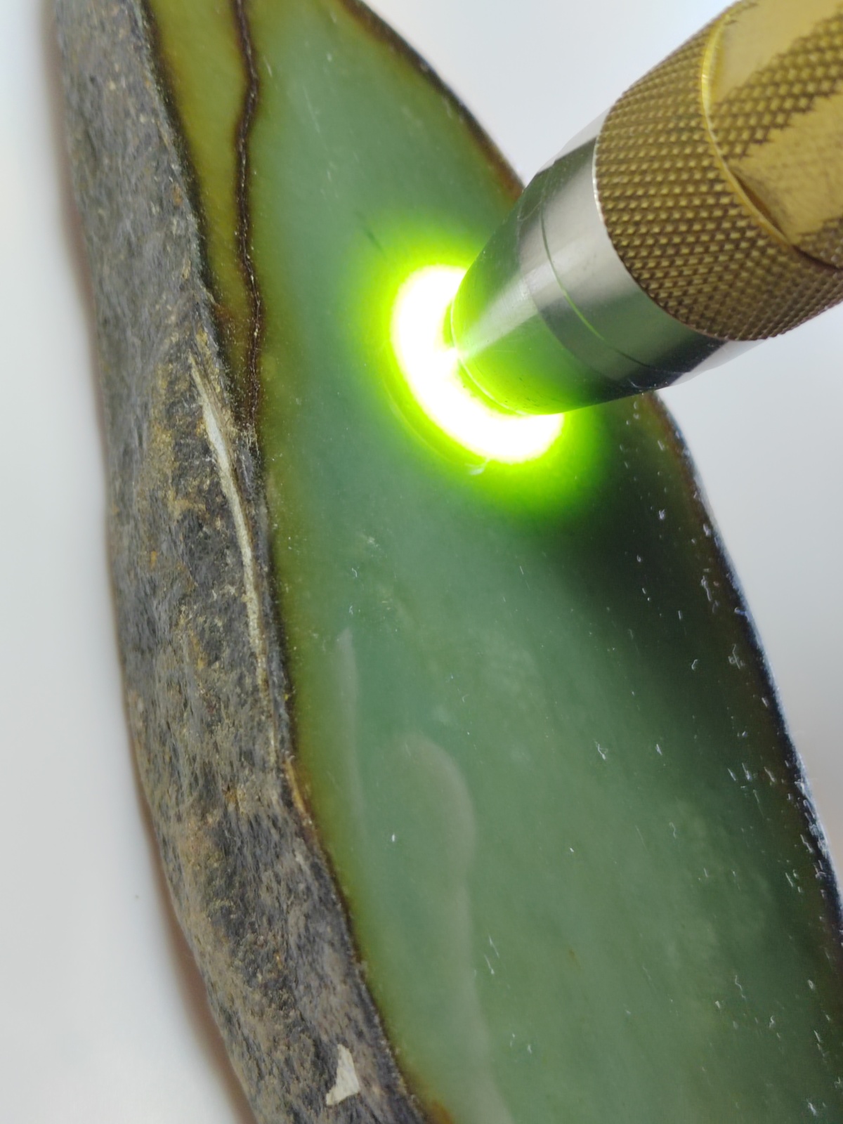 Icy Ice Vintage Old Green Burma Jadeite Jade Rough Stone # 737 gram # 3685 carat Item image 5