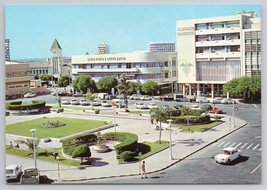 Beira Mozambique Praça Do Município View Of Town Hall Square Vintage Postcard - $6.90