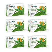 6 X Himalaya Herbals Neem &amp; Turmeric Soap 125 gms each FREE SHIP - £39.25 GBP