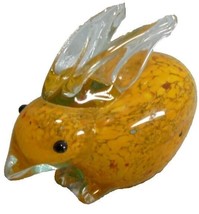 SPI Home Art Glass Paperweight HandBlown Heavy Yellow Bunny Rabbit 4&quot; x 5&quot; - £8.24 GBP