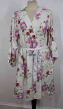 NWT Yumi Kim Dream Lover M Pink White Floral Kimono Belt Mid-Length Robe - £42.47 GBP