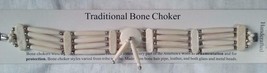 Hand Crafted White Four Row Buffalo Bone Choker #549 Native Style Necklace Bones - £9.71 GBP