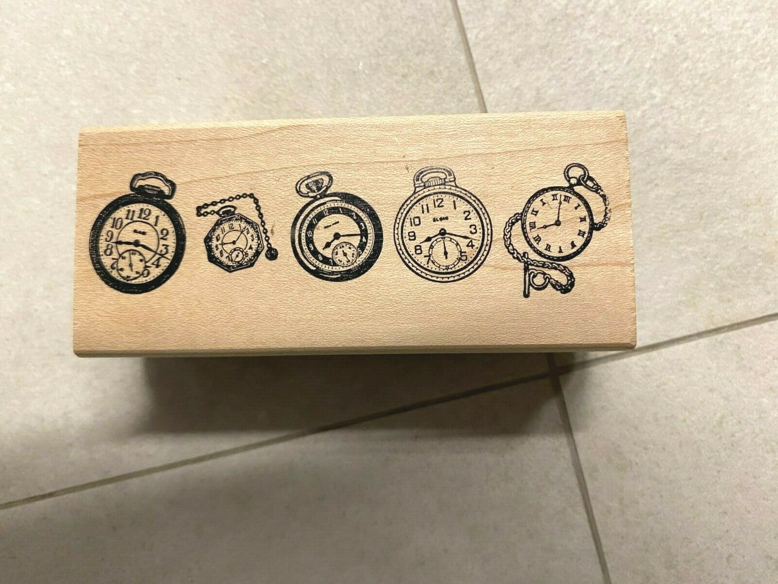 All About Time Clocks New Wood Mounted Rubber Stamps Buy More & Save! Item image 4