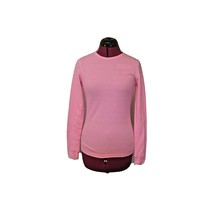 Fashion 70&#39;s Sleep Pajama Top Pink Women Waffle Weave Long Sleeve Size L... - $18.82