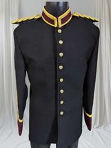 Ceremonial Officer Parade Jacket: Military Uniform Coat with Gold Detailing - $175.00