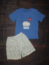 NEW Boutique 4th of July Cupcake Boys Shorts Outfit Set - £8.69 GBP