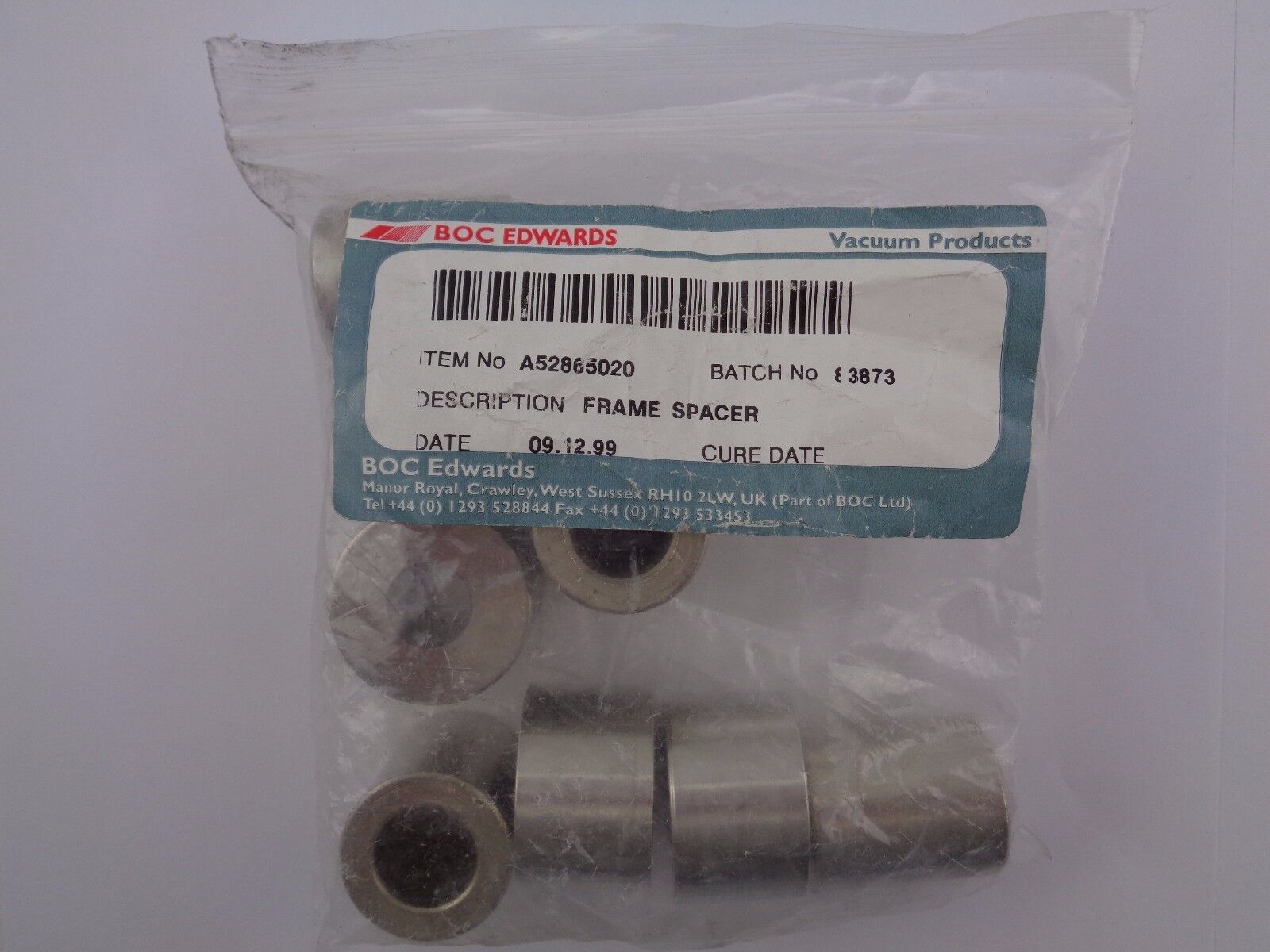 BOC EDWARDS A52865020 FRAME SPACERS 8 pcs. - $24.44