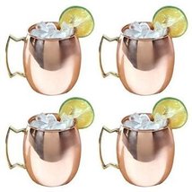 Prisha India Craft - 5 X Moscow Mule Solid Copper Mug/Cup, 16 Ounce, Set of 4 - £94.30 GBP