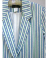 Orvis Seersucker Stripe Blazer Golf Country Club Jacket Cotton Blend Size 6 - £26.26 GBP