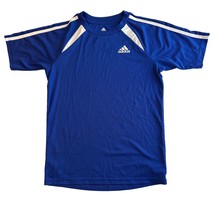 Adidas Aeroready Short Sleeve Royal Blue Soccer T-Shirt Boys Medium - £7.85 GBP
