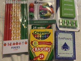Kids Party Favor Box~Drawing Items~Pencils, Erasers, Sharpeners, Crayons... - $8.91
