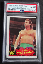 1985 OPC O-Pee-Chee WWF #33 Jake The Snake Roberts Wrestling Card PSA 6 EX-MT - £15.73 GBP