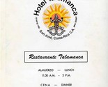 Restaurante Talamanca Menu Hotel Talamanca San Jose Costa Rica  - $17.82