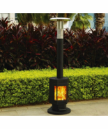 FlamePro 7&#39; Dual Propane/ Pellet Patio Heater 75,000 BTU Glass Window Vi... - $353.42 CAD