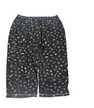 HUE Womens Printed Wide Leg Pajama Pants,1-Piece Size 1X Color Black - £38.93 GBP