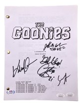 Astin Feldman Cohen Huy Quan Signed The Goonies Script God Bless Insc JSA+PSA - £229.90 GBP