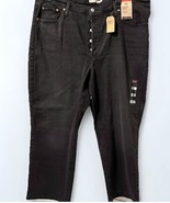 Levi&#39;s Ribcage Straight Ankle Jeans Women&#39;s Plus Size 22W, Black Super H... - $34.95