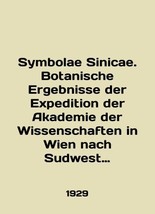 Symbolae Sinicae. Botanische Ergebnisse der Expedition der Akademie der Wissensc - £313.86 GBP