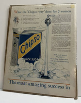 Magazine Advertisement Chipso Quick Suds Double Sided The History of House Soap - £11.16 GBP