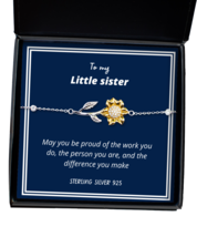 To my Little Sister, May you be proud - Sunflower Bracelet. Model 64039  - £32.03 GBP