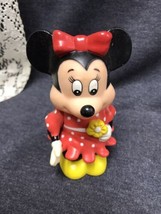 Vintage Walt Disney MINNIE MOUSE Plastic Piggy Bank Toy Figurine Made in Korea - £6.32 GBP
