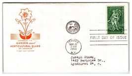 Scott #1126 1958 Gardening Horticulture Clubs First Day Cover FDC Unaddr... - $8.09