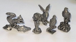 Vintage Miniature Pewter Animals &amp; Birds Lot Made in USA  - $9.95