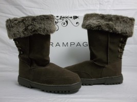 Rampage Size 10 M Astrid Brown Faux Fur Ankle Boots New Womens Shoes - $98.01
