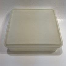 Vintage Tupperware #514 - Square Storage Container - Sheer 9&quot;x9&quot;x3&quot; w/Li... - $11.87