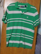 MEN&#39;S SHORT SLEEVE STRIPED SHIRT BY CHAPS / SIZE L/G - £9.40 GBP