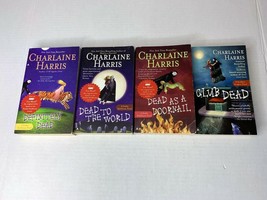 Lot of 4 Charlaine Harris Paperback Books, Definitely Dead, Dead to the World... - $12.95