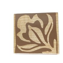 Hero Arts Rubber Stamp Art Nouveau Three Flower Mounted 2&quot; X 2&quot; - £7.90 GBP