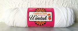 Vintage Coats &amp; Clark Wintuk Acrylic 4 Ply Yarn - 1 Skein Color White #1 - £5.23 GBP