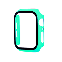 For Apple Watch 44mm Hard PC Bumper Case with Tempered Glass TEAL - £4.67 GBP