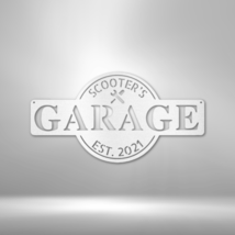 Personalized Garage Monogram Steel Sign Steel Art Wall Metal Decor - £41.67 GBP+
