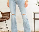 Hidden Women&#39;s Kelly Distressed High Rise Light Ultra Flare Jean Size 29 - $73.73 CAD
