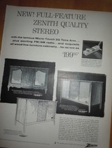 Zenith Quality Stereo Micro Touch Print Magazine Ad 1964 - $6.99