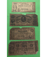 Lot Of 4 - Cotton Planter Loan $5, State Of Arkansas $1, State Of NC $1,... - £18.39 GBP