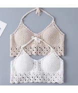 Bohemian Crochet Padded Bra Halter Crop Top - STYLE #2 - $46.63 CAD