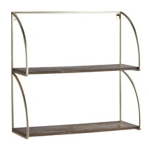47th &amp; Main Bracketed Wall Shelves, 2-Tier, Gold - £38.79 GBP