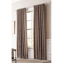 Volney Taupe Polyester Light Filtering Standard Lined Single Curtain Panel - £15.46 GBP
