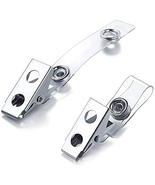 25 Pcs Double Hole Metal Badge Clips with Clear PVC Straps for ID Cards,... - $214.90 MXN