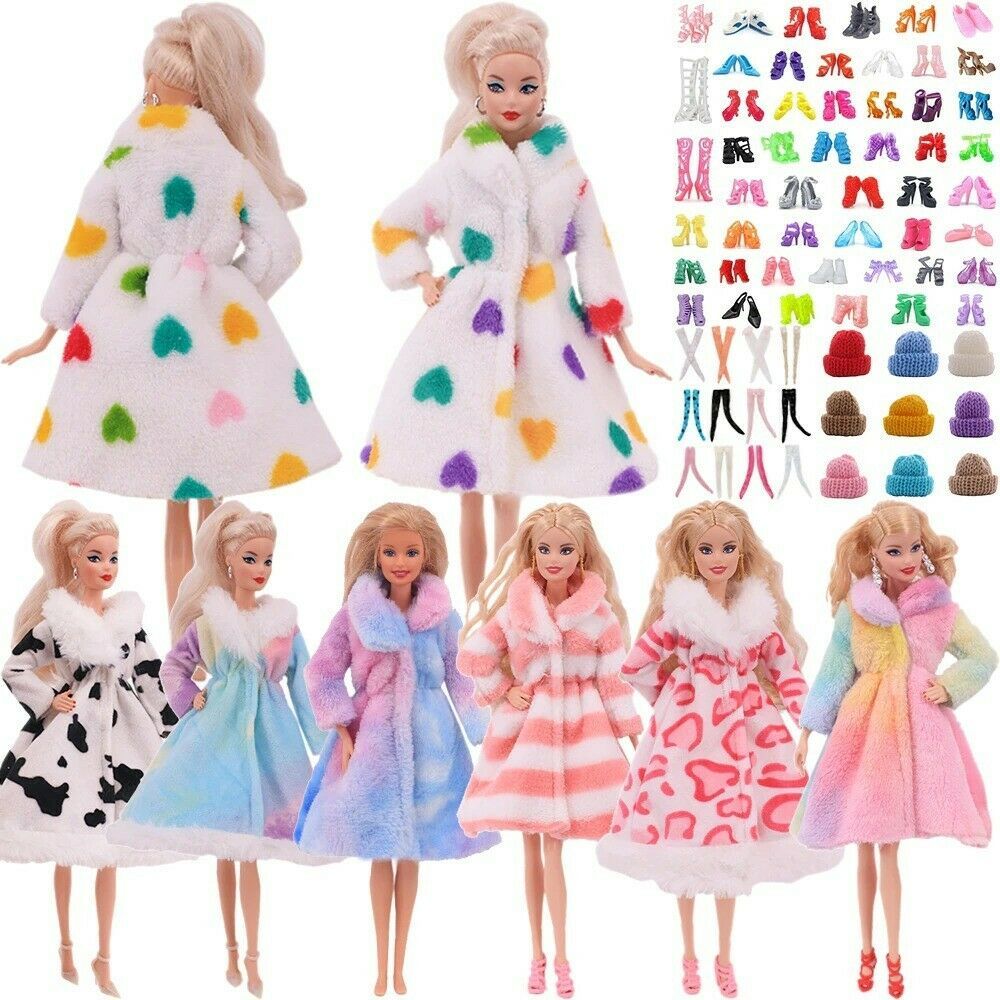 1/6 Doll Accessories Doll Coat Winter Clothes For Barbie Doll Clothes Kids Toys