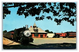 Train at Railroad Museum Cuyaloga Falls Ohio OH UNP Chrome Postcard R1 - £2.19 GBP