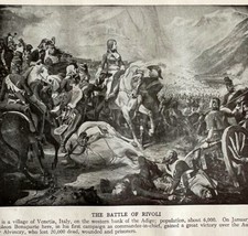 1914 Napoleon Bonaparte Battle of Rivoli Art Print Antique Military Coll... - £23.94 GBP