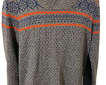 American Rag Mens Medium Gray Nordic Shawl Collar Pullover Sweater NWTs - £24.77 GBP