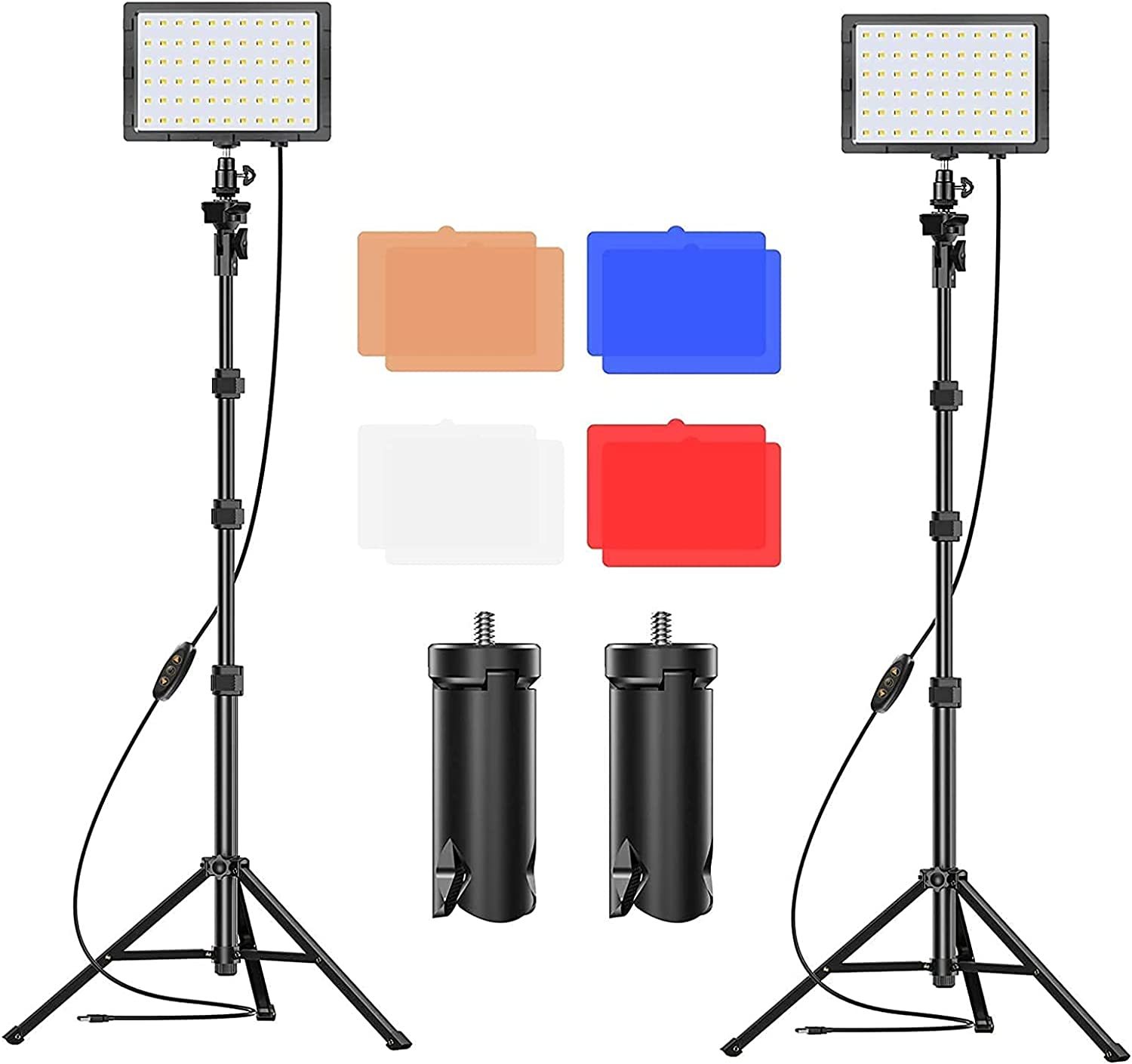 EMART LED Video Light 11 Brightness/4 Color Filters Dimmable Photography - $44.99