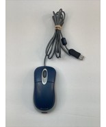 Microsoft Optical Mouse Blue USB with Wheel, Tested &amp; Working - £9.33 GBP
